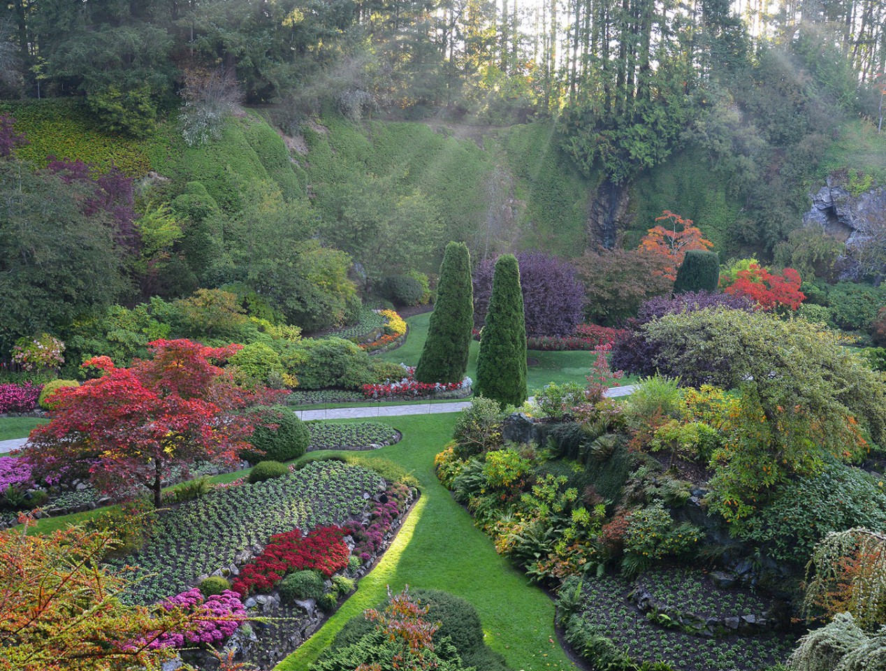 Hem Doğa Hem Ekonomiye Hazandırmanın En Güzel Örneklerinden Butchart Gardens 